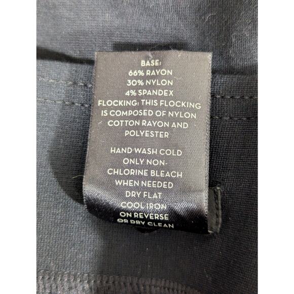 NWOT! ANN TAYLOR FACTORY! LUXE BLACK,  FLORAL RELIEF STRIPED SIDE LEGGINGS!  S - Picture 8 of 9